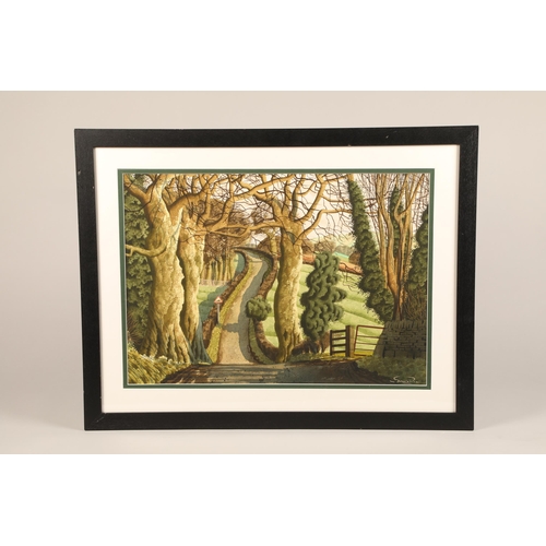 489 - Simon Palmer (British born 1956) ARR Framed watercolour and gouache, signedWensleydale 43cm x 60cm... 