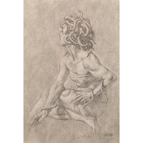 490 - Paul Reid (Scottish born 1975) ARR Framed pencil study, signed A Fury 39cm x 28cm Provenance: The Sc... 