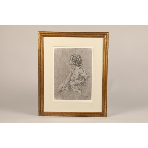 490 - Paul Reid (Scottish born 1975) ARR Framed pencil study, signed A Fury 39cm x 28cm Provenance: The Sc... 