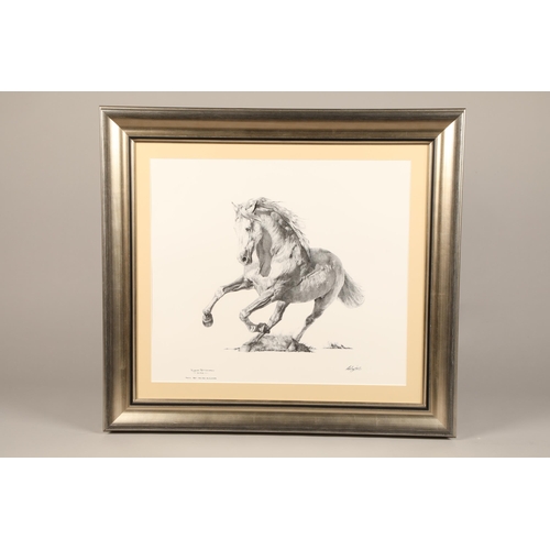 503 - Robert G Mayston ARR Framed pen and ink micro dot, signed, dated 2022 Free Spirit 49cm x 56cm... 