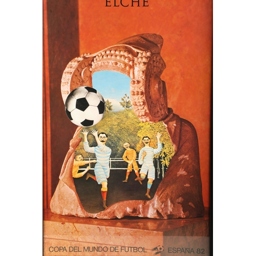 509 - Jiri Kolar (1914 - 2002) Framed poster 'Elche, Cope Del Mundo De Futbol, Espana 88' 94cm x 59cm... 