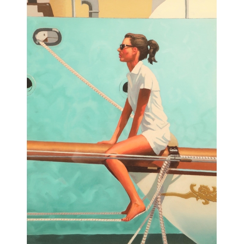 527 - Jack Vettriano OBE (Scottish born 1951) Framed artists proof print, signed lower right 'Rowing At Su... 