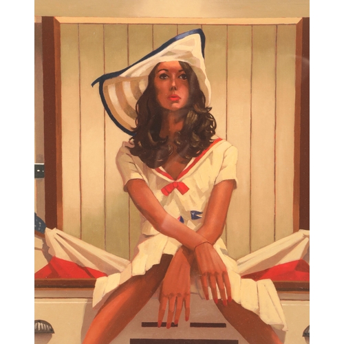 528 - Jack Vettriano OBE (Scottish born 1951) Framed artists proof print, signed lower right 'Below Deck' ... 