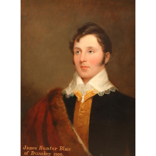 540 - Scottish School, early 19th century Portrait of James Hunter Blair of Dunskey, 1800, bust-length in ... 