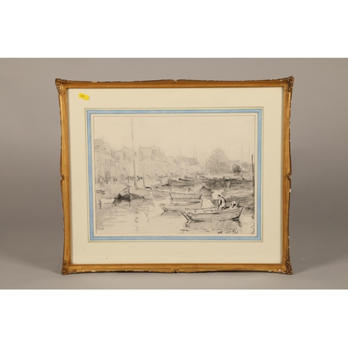 554 - Murray Urquart R.B.A (Scottish born Kirkcudbright 1880-1940) Gilt framed grisaille, signed and dated... 