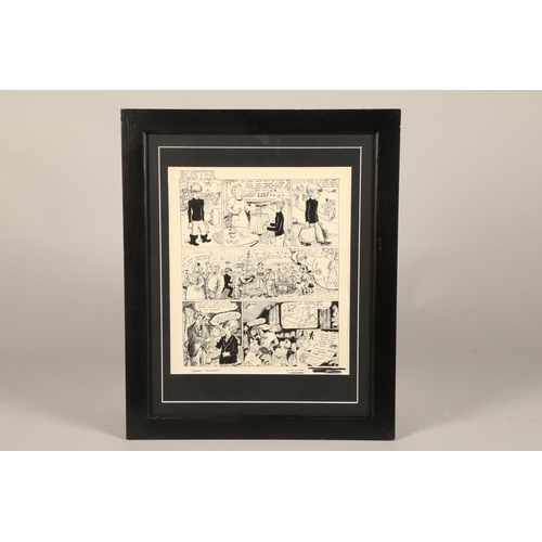 559 - William D Clyne (Scottish 1922 - 1981) Framed original artwork, signed and inscribed 'Buster Comic F... 