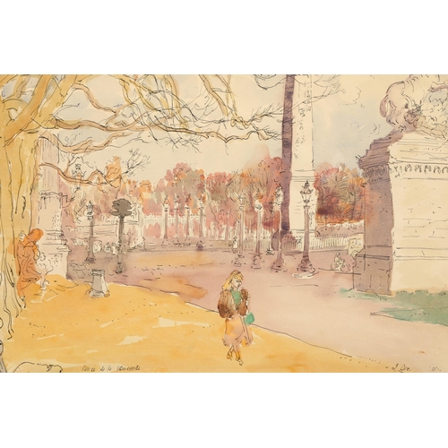 564 - William D Clyne (Scottish 1922 - 1981) Pair framed watercolours, both inscribed (2) Montmartre and P... 