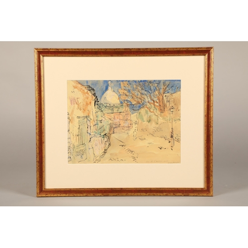 564 - William D Clyne (Scottish 1922 - 1981) Pair framed watercolours, both inscribed (2) Montmartre and P... 