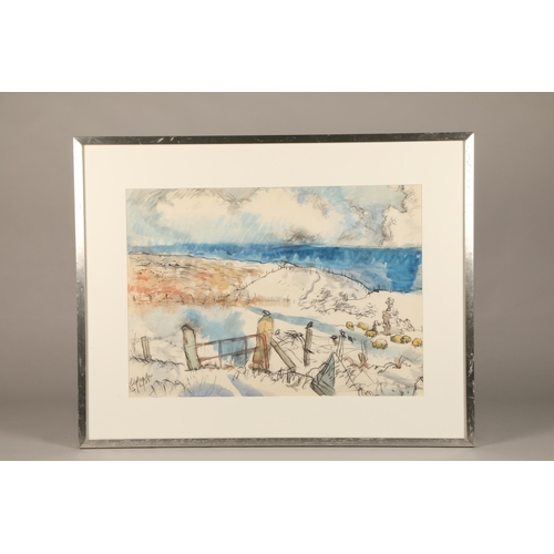 569 - William D Clyne (Scottish 1922 - 1981) Framed watercolour, signed and dated 'Snowscene Caithness' 54... 