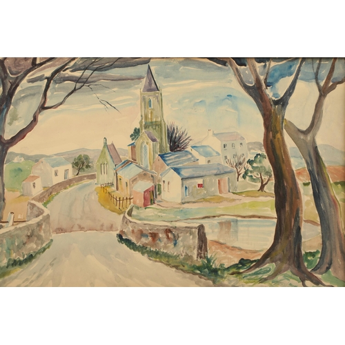 570 - Charles Murray (Scottish 1894 - 1954) Framed watercolour, signed 'Landscape' 43cm x 73cm