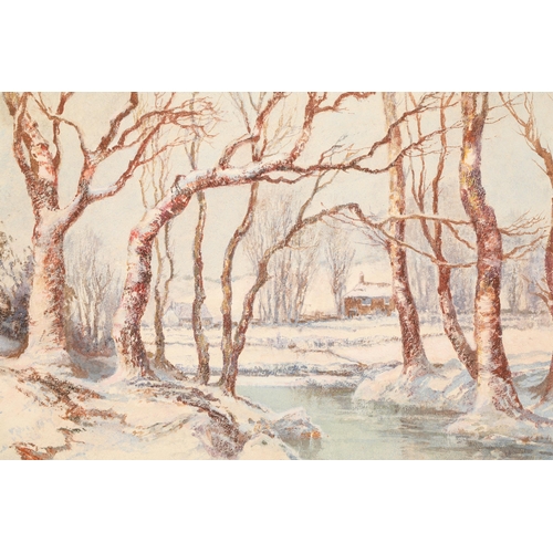 581 - John Wilson F.R.S.A. - R.W.S. (British 20th century) Framed watercolour, signed 'A Winters Day'39cm ... 