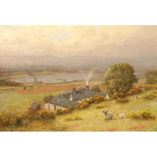 589 - William Barr (Scottish 1867-1933) Gilt framed oil on canvas, signed 'View from Gleniffer Braes' 44.5... 