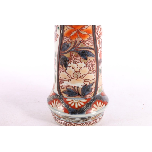 140 - 18th century Imari vase with flaring trumpet lip, 22cm high. (a/f). #60