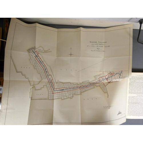 211 - INSPECTORS OF MINES.  Reports for the Years 1871 & 1873. Fldg. plan of Seaham Colliery & of ... 