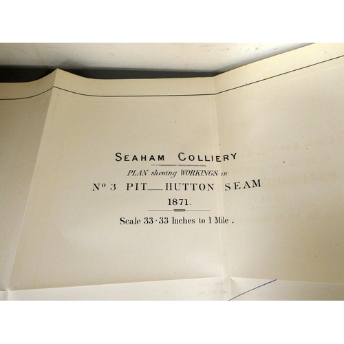 211 - INSPECTORS OF MINES.  Reports for the Years 1871 & 1873. Fldg. plan of Seaham Colliery & of ... 