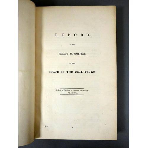 213 - State of the Coal Trade.  Report of the Select Committee on the State of the Coal Trade. 2 fldg. eng... 