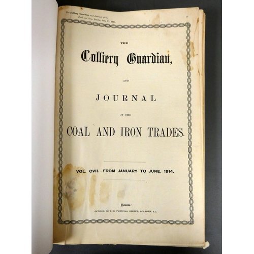 216 - The Colliery Guardian & Journal of the Coal & Iron Trades.  Bound vol. CVII. Illus... 