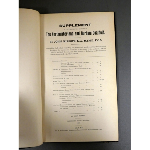 219 - KIRSOPP JOHN.  Supplement to Plotted Vertical Sections of the Northumberland & Durham ... 