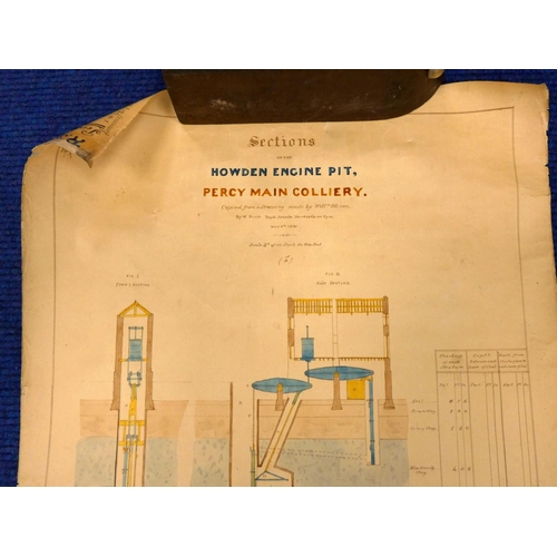 220 - SCOTT M.  Sections of the Howden Engine Pit, Percy Main Colliery, Copied from a Drawing Ma... 