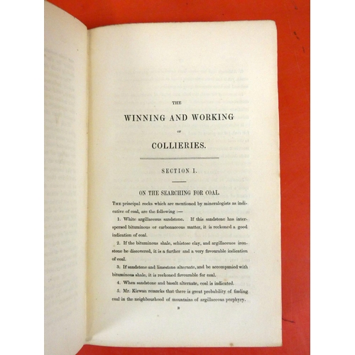 225 - DUNN MATTHIAS.  A Treatise on the Winning & Working of Collieries. 27 eng. plates incl. fldg. fr... 