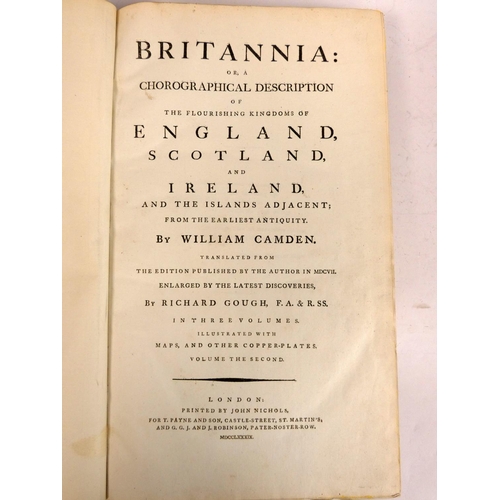 227 - CAMDEN WILLIAM.  Britannia or A Chorographical Description of the Flourishing Kingdoms of ... 