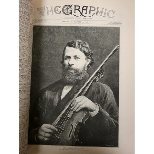 229 - THE GRAPHIC, An Illustrated Weekly Newspaper.  3 bound vols. nos. 15, 16 & 17. Very ma... 