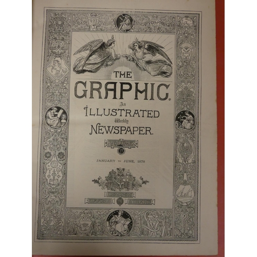 229 - THE GRAPHIC, An Illustrated Weekly Newspaper.  3 bound vols. nos. 15, 16 & 17. Very ma... 