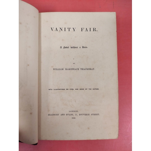 230 - THACKERAY W. M.  Vanity Fair, A Novel Without a Hero. Eng. frontis, title (dated 1848), pl... 