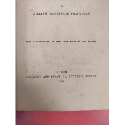 230 - THACKERAY W. M.  Vanity Fair, A Novel Without a Hero. Eng. frontis, title (dated 1848), pl... 