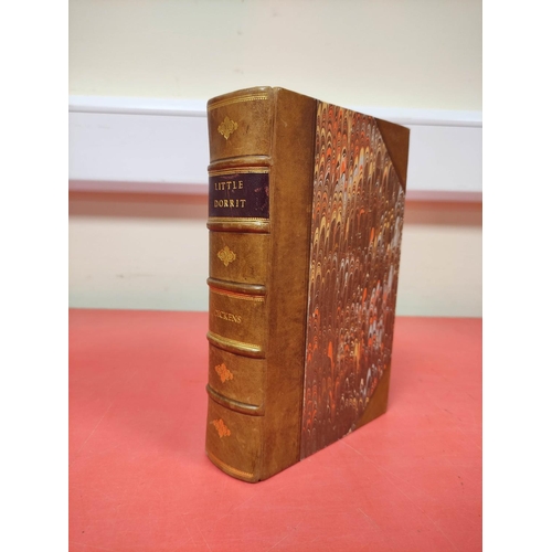 232 - DICKENS CHARLES.  Little Dorrit. Eng. frontis, title & plates. Rebound half calf. 1st ed., 1st i... 