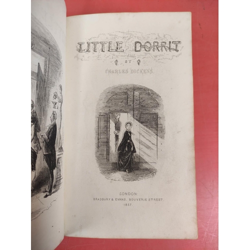 232 - DICKENS CHARLES.  Little Dorrit. Eng. frontis, title & plates. Rebound half calf. 1st ed., 1st i... 