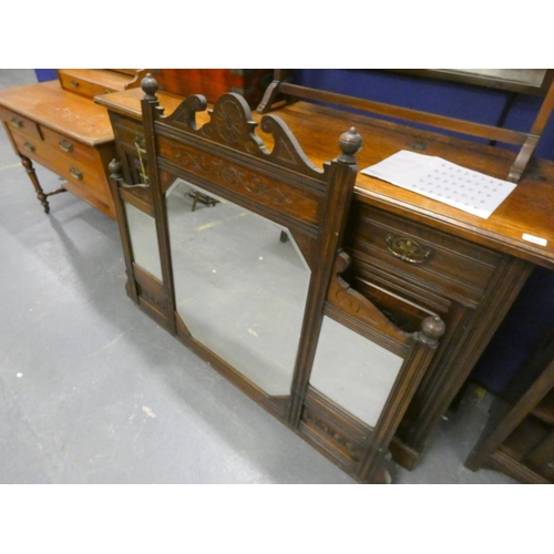 408 - Edwardian mirror back sideboard.