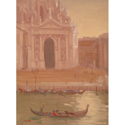 474 - Robbie Wraith (British born 1952) ARR Unframed oil on board, signed Venetian Scene30cm x 23cm... 