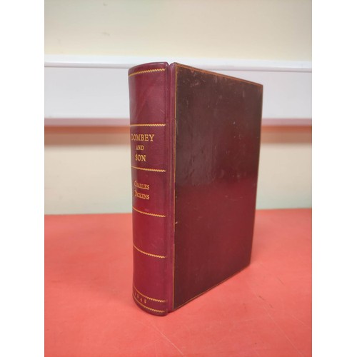 233 - DICKENS CHARLES.  Dombey & Son. Eng. frontis, title vignette & plates. Rebacked ma... 