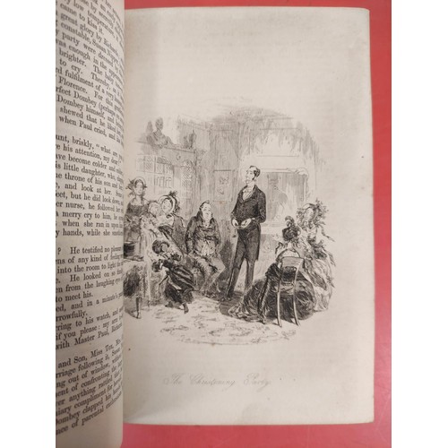 233 - DICKENS CHARLES.  Dombey & Son. Eng. frontis, title vignette & plates. Rebacked ma... 