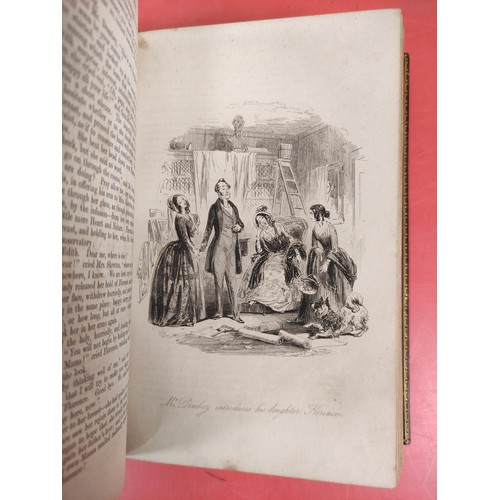 233 - DICKENS CHARLES.  Dombey & Son. Eng. frontis, title vignette & plates. Rebacked ma... 