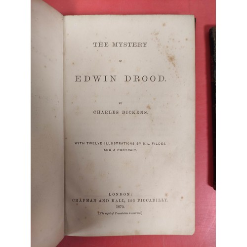 235 - DICKENS CHARLES.  The Mystery of Edwin Drood. Eng. frontis, title vignette & plates. A... 