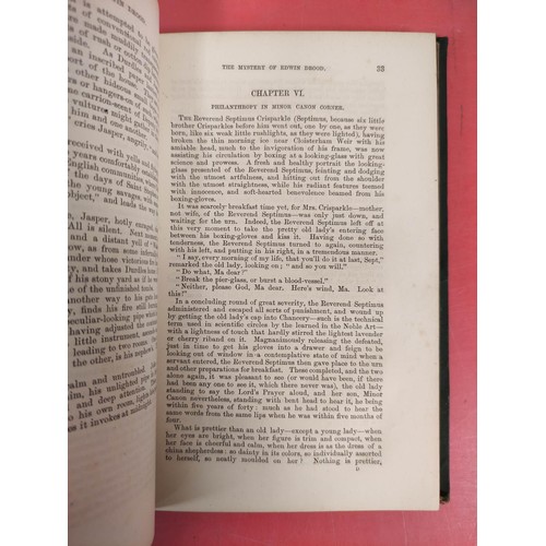 235 - DICKENS CHARLES.  The Mystery of Edwin Drood. Eng. frontis, title vignette & plates. A... 