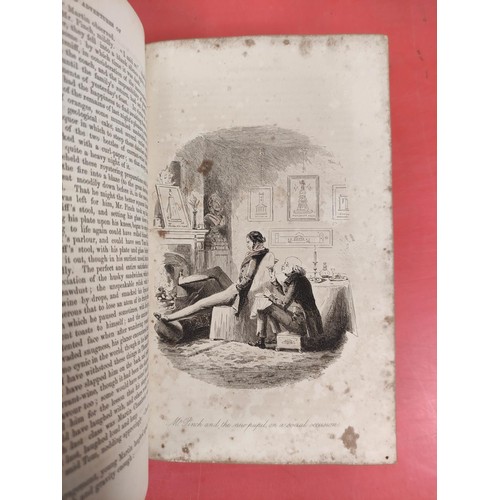 236 - DICKENS CHARLES.  Martin Chuzzlewit. Eng. frontis, title vignette (100£ on signpost)... 