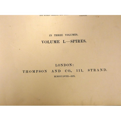 272 - WICKES CHARLES.  Illustrations of the Spires & Towers of the Medieval Churches of Engl... 