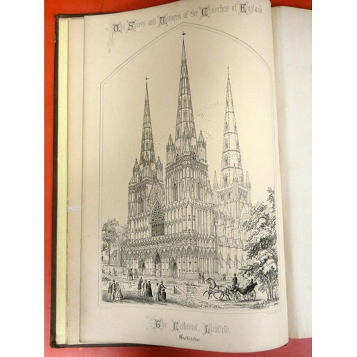 272 - WICKES CHARLES.  Illustrations of the Spires & Towers of the Medieval Churches of Engl... 