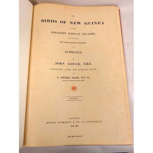 268 - GOULD JOHN.  The Birds of New Guinea & the Adjacent Papuan Islands Including Many New ... 