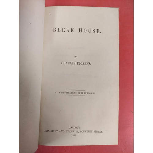 237 - DICKENS CHARLES.  Bleak House. Eng. frontis, title & plates. Rebacked half calf, very ... 