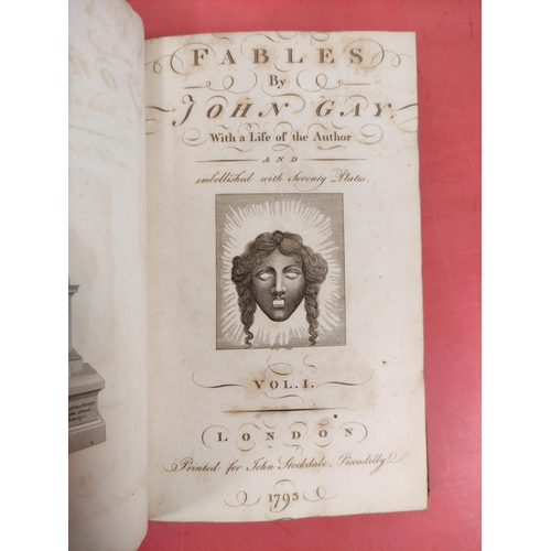 238 - GAY JOHN.  Fables ... With A Life of the Author. 2 vols. Eng. frontis, 2 title vignettes &... 