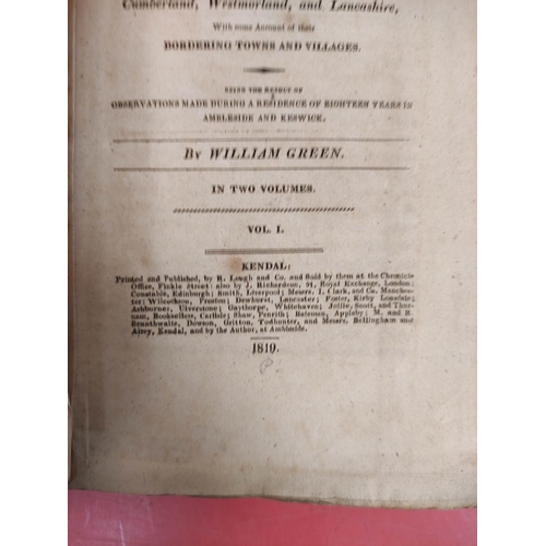239 - GREEN WILLIAM, of Ambleside.  The Tourist's New Guide Containing a Description of the Lake... 