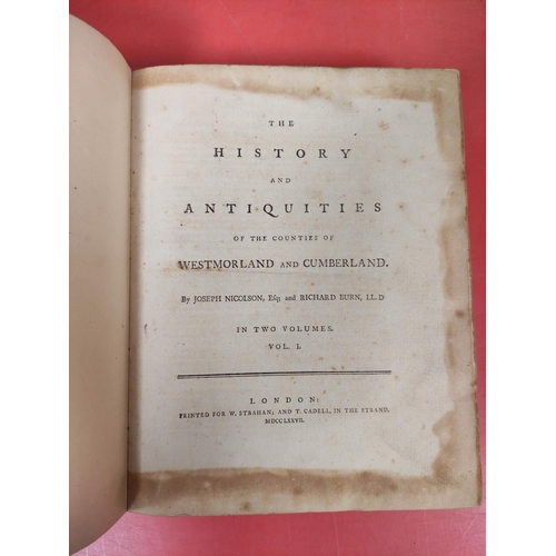 245 - NICOLSON J. & BURN R.  The History & Antiquities of the Counties of Westmorland &a... 