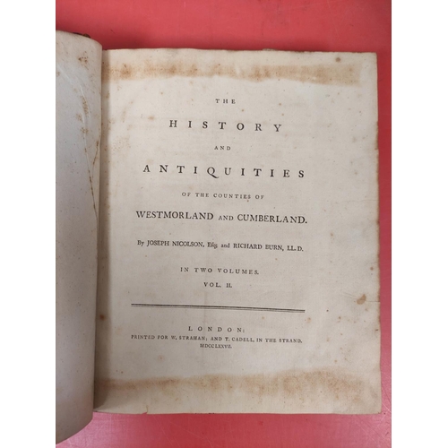 245 - NICOLSON J. & BURN R.  The History & Antiquities of the Counties of Westmorland &a... 