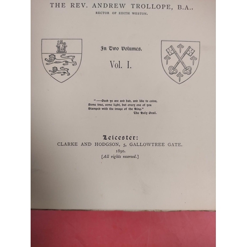 249 - TROLLOPE REV. ANDREW.  An Inventory of the Church Plate of Leicestershire With Some Accoun... 