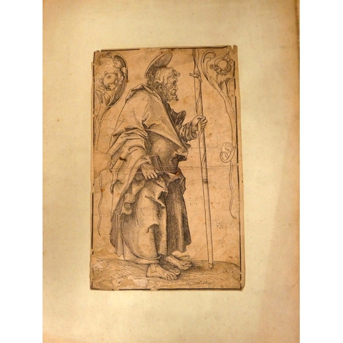 252 - Sixteenth Century German School. 6 wood engravings of St. Peter & other Apostles. Each approx. 1... 