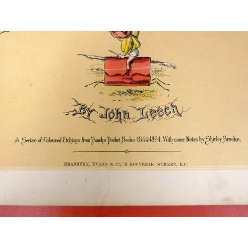 255 - LEECH JOHN.  Follies of the Year. Chromolitho title & 21 hand col. comic eng. plates (as called ... 